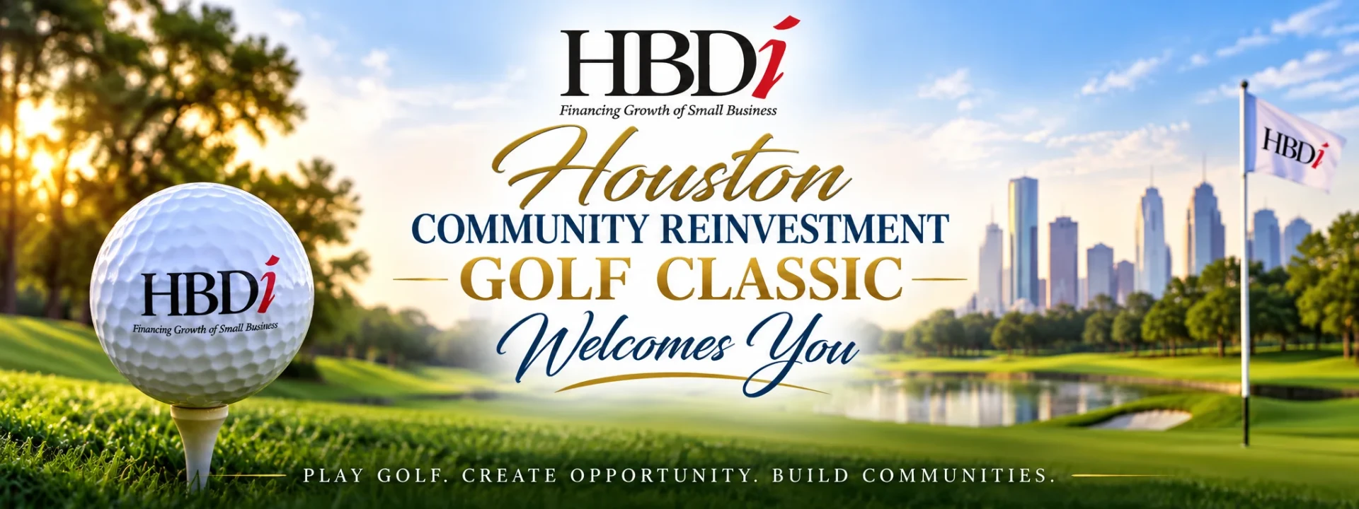 HBDi Houston Community Reinvestment Golf Classic Welcomes You — Play golf. Create opportunity. Build communities.